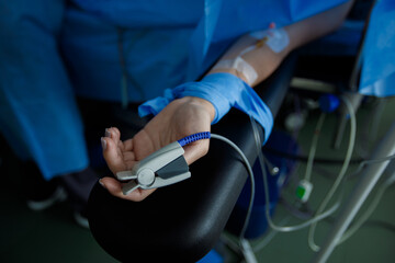Measurement of blood oxygen saturation during surgery