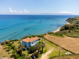 Fototapeta na wymiar View of the southeast coast of the Greek island of Kefalonia