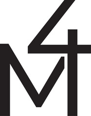 Obraz premium vector M4 logo