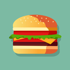 Burger Vintage Image Retro Poster