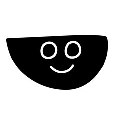 geometric face shape silhouette