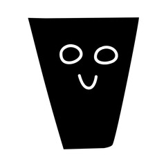 geometric face shape silhouette