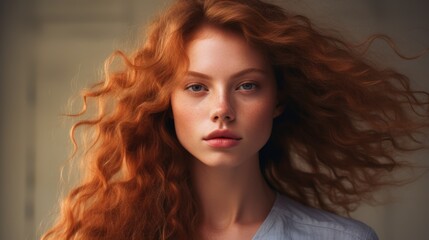 Naklejka premium Studio portrait of a beautiful young woman with beautiful makeup on a plain background. Style, fashion and beauty concept