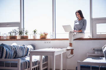 Girl with laptop