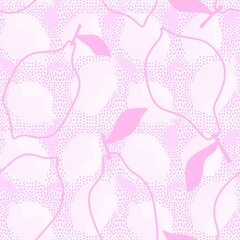 Summer fruit seamless leaves and lemon pattern for wrapping paper and fabrics and linens and kids clothes print