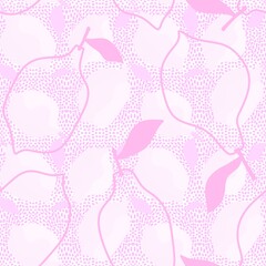 Summer fruit seamless leaves and lemon pattern for wrapping paper and fabrics and linens and kids clothes print