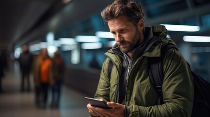  A businesswoman is chatting with her teamwork while she is out off her office.
