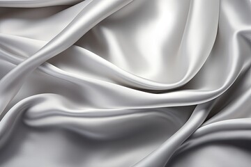 silver satin background - generative ai