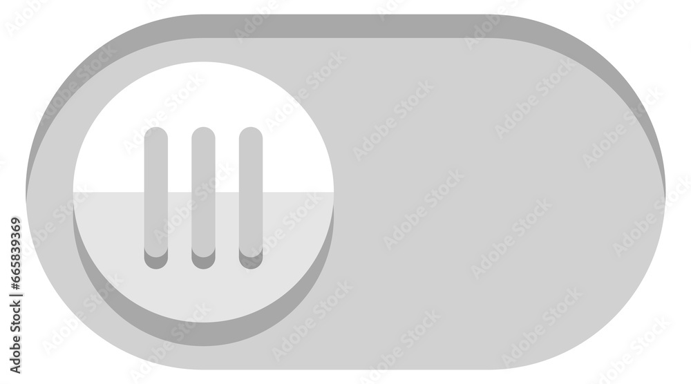 Poster slider button. user interface control toggle element