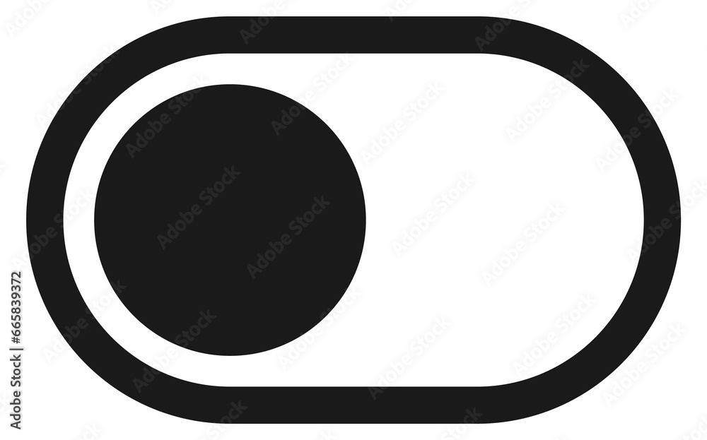 Poster simple black switch. toggle button ui element