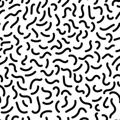 Curve line pattern. Seamless ink stroke texture