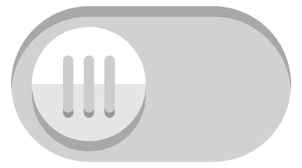 Slider button. User interface control toggle element