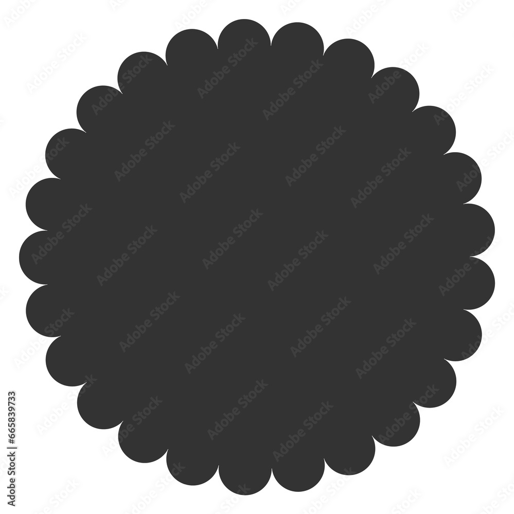 Canvas Prints Round label blank template. Decorative black shape