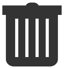 Dumpster black icon. Trash can. Garbage symbol