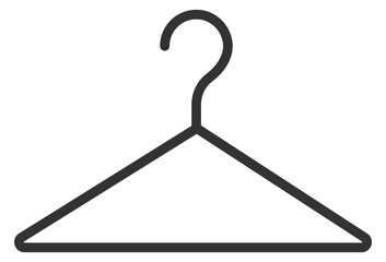 Clothes hanger line icon. Clothing storage symbol