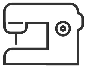 Obraz premium Sewing machine line icon. Tailor equipment symbol