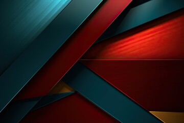 Teal, gold and red 3d background
