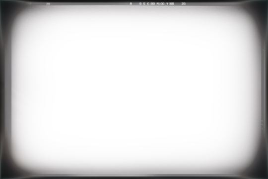 Vintage photo film frame of a middle format camera with transparent background, dust and vignetting (png image, 4:3 format)