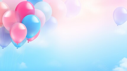 Fototapeta premium Pink and Blue minimalist background