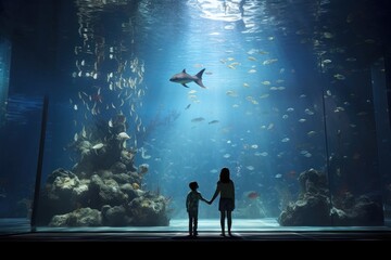Explore the Beautiful Underwater World , Where a Diverse Array of Marine Life Thrives in a Captivating Underwater Tunnel