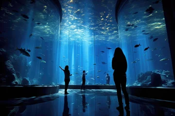 Foto op Canvas Explore the Beautiful Underwater World , Where a Diverse Array of Marine Life Thrives in a Captivating Underwater Tunnel © ChaoticMind