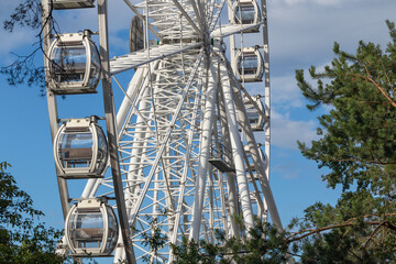 Ferris wheel in the city park, close-up. © jarizPJ