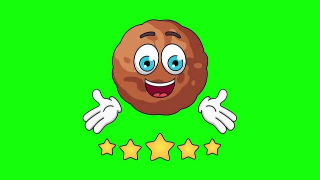 meatball cartoon gives 5 stars, high rating, high recommended
