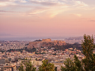 Fototapeta na wymiar Athens cityscape Acropolis aerial view, Greece