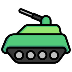 Obraz premium Tank icon are typically used in a wide range of applications, including websites, apps, presentations, and documents related to military topics.