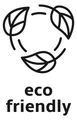 Eco friendly label. Natural bio environment icon