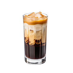 Vietnamese Coffee with Condensed Milk Isolated on a Transparent Background