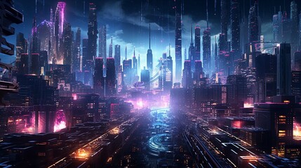  Cyberpunk Cat In The Labyrinth Of Night City