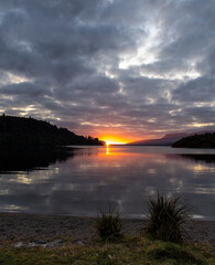 Lake Tarawarea, near Rotorua New Zealand at sunrise