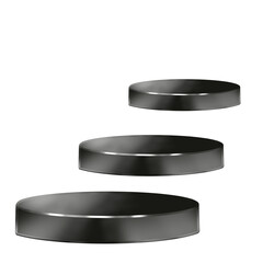 illustration of a black product podium