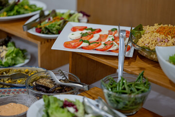 salad in a restaurant