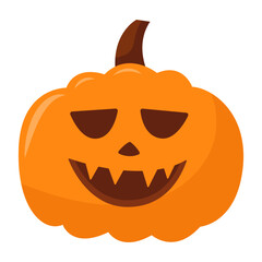 Fototapeta premium Halloween Pumpkin Icon Vector