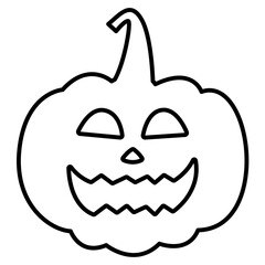 Halloween Pumpkin Face Vector Icon