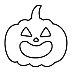 Halloween Pumpkin Face Vector Icon
