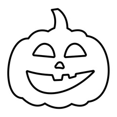 Halloween Pumpkin Face Vector Icon