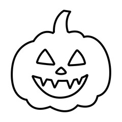 Halloween Pumpkin Face Vector Icon