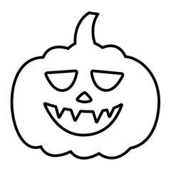 Halloween Pumpkin Face Vector Icon