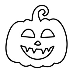 Halloween Pumpkin Face Vector Icon
