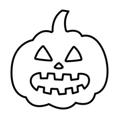 Halloween Pumpkin Face Vector Icon