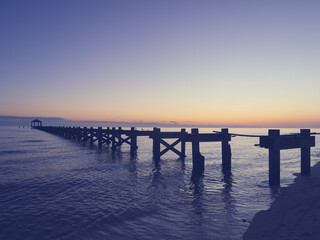 Obraz premium pier at sunset