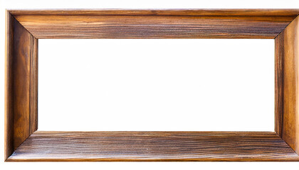 wooden textured frame with a transparent background
