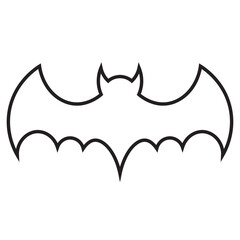 Silhouette Bat Icon Vector