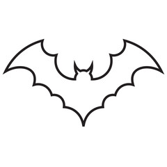 Silhouette Bat Icon Vector