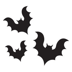 Silhouette Bat Icon Vector