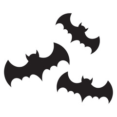 Silhouette Bat Icon Vector