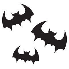 Silhouette Bat Icon Vector